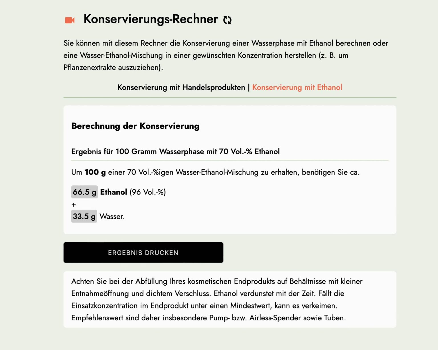 Alkohol verdünnen In zwei Schritten erklärt Olionatura