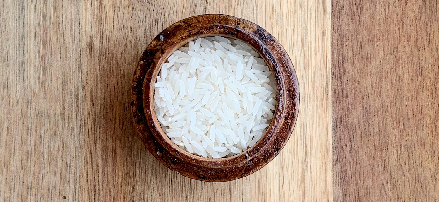 Reiskörner, aus denen Reiskeimöl gepresst werden kann